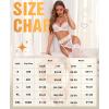 imageRSLOVE Lingerie Set for Women Sexy  Corset Panty Outfits 3 Piece Lace Push Up Underwire with Garter Lingerie Bra And PantyWhite