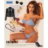 imageRSLOVE Womens Lingerie Sets Sexy  Lace Underwire Bra and Panty Sets for Women 2 Piece Push Up Lingerie for WomenBlue