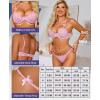 imageRSLOVE Womens Lingerie Sets Sexy  Lace Underwire Bra and Panty Sets for Women 2 Piece Push Up Lingerie for WomenPink