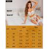 imageRSLOVE Womens Lingerie Sets Sexy  Lace Underwire Bra and Panty Sets with Garter Belt 3 Piece Lingerie for WomenWhite
