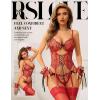 imageRSLOVE Womens Lingerie Set Sexy  Lace Bodysuit Garter Teddy Lingerie Deep V with Wrist Band 3 Piece MeshRed
