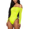 imageRSLOVE Women Lingerie Fishnet Bodysuit Sparkle Rhinestone Sexy Mesh Teddy LingerieYellow