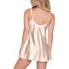 imageRSLOVE Satin Lingerie for Women Chemises Nightgown Sexy Sleepwear Mini Slip Short Silk NightwearChampagne