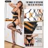 imageRSLOVE Fishnet Stockings for Women  Sexy Thigh High Fishnets High Waist Garter Belt Silicone Suspender PantyhoseBlack