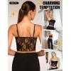 imageRSLOVE Lace Bralettes for Women  Camisole Lingerie Spaghetti Strap Tube Slim Tank Top Y2k Crop CamisolesBlack