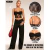imageRSLOVE Lace Bralettes for Women  Camisole Lingerie Spaghetti Strap Tube Slim Tank Top Y2k Crop CamisolesBlack