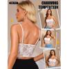 imageRSLOVE Lace Bralettes for Women  Camisole Lingerie Spaghetti Strap Tube Slim Tank Top Y2k Crop CamisolesWhite