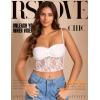 imageRSLOVE Lace Bralettes for Women  Camisole Lingerie Spaghetti Strap Tube Slim Tank Top Y2k Crop CamisolesWhite