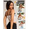 imageRSLOVE Lace Bralettes for Women  Camisole Lingerie Spaghetti Strap Tube Slim Tank Top Y2k Crop CamisolesWhite Black