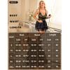 imageRSLOVE Womens Lingerie Lace Babydoll  Satin Nightgown Sexy Nightwear 3 Piece V Neck Sleepwear Mesh Chemise with MaskBlack