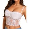 imageRSLOVE Lace Bralettes for Women  Camisole Lingerie Spaghetti Strap Tube Slim Tank Top Y2k Crop CamisolesWhite