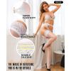 imageRSLOVE Lace Top Thigh High  Stockings for Women Sheer Stockings Antiskid Silicone Stay Up Pantyhose Sexy Lingerie for WomenWhite