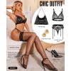 imageRSLOVE Fishnet Thigh High Stockings  Womens Fishnet Stockings Antiskid Silicone Stay Up Pantyhose Sexy Lingerie for WomenBlack