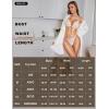 imageRSLOVE Women Sexy Lingerie Set  3 Piece Bra and Panty Sets with Lace Kimono Robe Sheer Sleepwear Mesh NightgownWhite