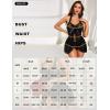 imageRSLOVE Lingerie for Women Lace Babydoll  Sexy Lingerie Open Front Sleepwear Halter Nightwear Ruffle Trim ChemiseBlack