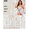 imageRSLOVE Lingerie for Women Lace Babydoll  Sexy Lingerie Open Front Sleepwear Halter Nightwear Ruffle Trim ChemiseWhite