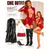 imageRSLOVE Sexy Lingerie Babydoll Chemise  Womens Mesh Hollow Out Backless Mini Dress Long Sleeve One Piece OutfitsRed