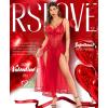 imageRSLOVE Women Lingerie Babydoll Sexy Nightgown Lace Chemise Exotic Sleepwear NightyWine Red