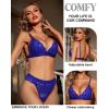 imageRSLOVE Lingerie for Women Sexy Floral Lace Bra and Panty Sets Two Piece BabydollBlue