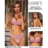 imageRSLOVE Lingerie for Women Sexy Floral Lace Bra and Panty Sets Two Piece BabydollPink