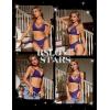 imageRSLOVE Lingerie for Women Sexy Floral Lace Bra and Panty Sets Two Piece BabydollPurple