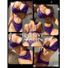 imageRSLOVE Lingerie for Women Sexy Floral Lace Bra and Panty Sets Two Piece BabydollPurple