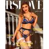 imageRSLOVE Women Lingerie Sets with Garter Belt 3 Piece Lace Teddy Babydoll BodysuitBlackblue