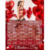 imageRSLOVE Women Lingerie Sets with Garter Belt 3 Piece Lace Teddy Babydoll BodysuitDark Red