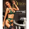 imageRSLOVE Women Lingerie Sets with Garter Belt 3 Piece Lace Teddy Babydoll BodysuitGreen