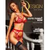 imageRSLOVE Women Lingerie Sets with Garter Belt 3 Piece Lace Teddy Babydoll BodysuitRed