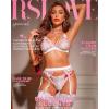 imageRSLOVE Women Lingerie Sets with Garter Belt 3 Piece Lace Teddy Babydoll BodysuitWhitepink