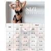 imageRSLOVE Women Sexy Lingerie Set Satin Bow Tie 2 Piece Bra and Panty SetsBlack