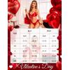 imageRSLOVE Women Sexy Lingerie Set Satin Bow Tie 2 Piece Bra and Panty SetsRed