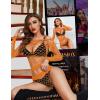 imageRSLOVE Women Sexy Mesh Lingerie Fishnet Babydoll Free Size Bodysuit See Through Shirts Long SleeveOrange