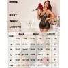 imageRSLOVE Womens Lingerie Lace Babydoll  Halter Mini Dress Sexy Nightgown with Bow and Pearl Accents for Special MomentsBlack