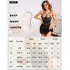 imageRSLOVE Womens Lingerie Lace Babydoll  Sexy Nightwear VNeck Strappy Nightgown with ThongBlack