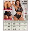 imageRSLOVE Womens Sexy Lingerie for Women  2 Piece Lace Floral Lingerie Set with Bra and High Waist Underwear Pajamas NightgownBlack