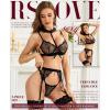 imageRSLOVE Lingerie Sets for Women Sexy  Floral Lace Underwire Removable Choker Garter Belt Sheer Bra and Panty SetBlack