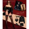 imageRSLOVE Thigh High Stockings for Women  Sexy Silicone Lace Top Sheer Over Knee Silky Lingerie StockingBlack2 Pairs