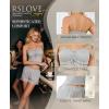 imageRSLOVE Womens Summer Pajamas Sets  Soft Pj Sets 2 Piece Cami Shorts Set Lingerie Sleepwear Casual LoungewearGrey