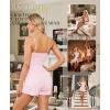 imageRSLOVE Womens Summer Pajamas Sets  Soft Pj Sets 2 Piece Cami Shorts Set Lingerie Sleepwear Casual LoungewearPink