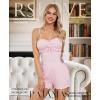 imageRSLOVE Womens Summer Pajamas Sets  Soft Pj Sets 2 Piece Cami Shorts Set Lingerie Sleepwear Casual LoungewearPink