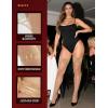 imageRSLOVE Womens Thigh High Stockings  Lace Top Stay Up Sheer Pantyhose with Anti Slip Silicone Sexy Lingerie StockingsNude