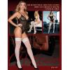 imageRSLOVE Womens Thigh High Stockings  Lace Top Stay Up Sheer Pantyhose with Anti Slip Silicone Sexy Lingerie StockingsWhite