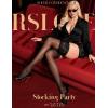 imageRSLOVE Womens Thigh High Stockings  Lace Top Stay Up Silky Semi Sheer Pantyhose Antiskid SiliconeBlack