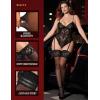 imageRSLOVE Womens Thigh High Stockings  Lace Top Stay Up Silky Semi Sheer Pantyhose Antiskid SiliconeBlack