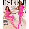 imageRSLOVE Sexy Lingerie Exotic Bodystocking  Fishnet Cut Out Lingerie Mesh Bodysuit One Piece Babydoll Rave OutfitsRose Red