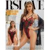 imageRSLOVE Sexy Womens Lingerie Set  2 Piece Lace Kimono Robe with Lace Teddy Lingerie Bodysuit SexyBlackred