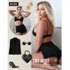 imageRSLOVE Sexy Pajamas for Women Soft Lingerie Set Lace Trim Sleepwear 2 piece Pjs Shorts SetBlack