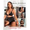 imageRSLOVE Sexy Pajamas for Women Soft Lingerie Set Lace Trim Sleepwear 2 piece Pjs Shorts SetBlack